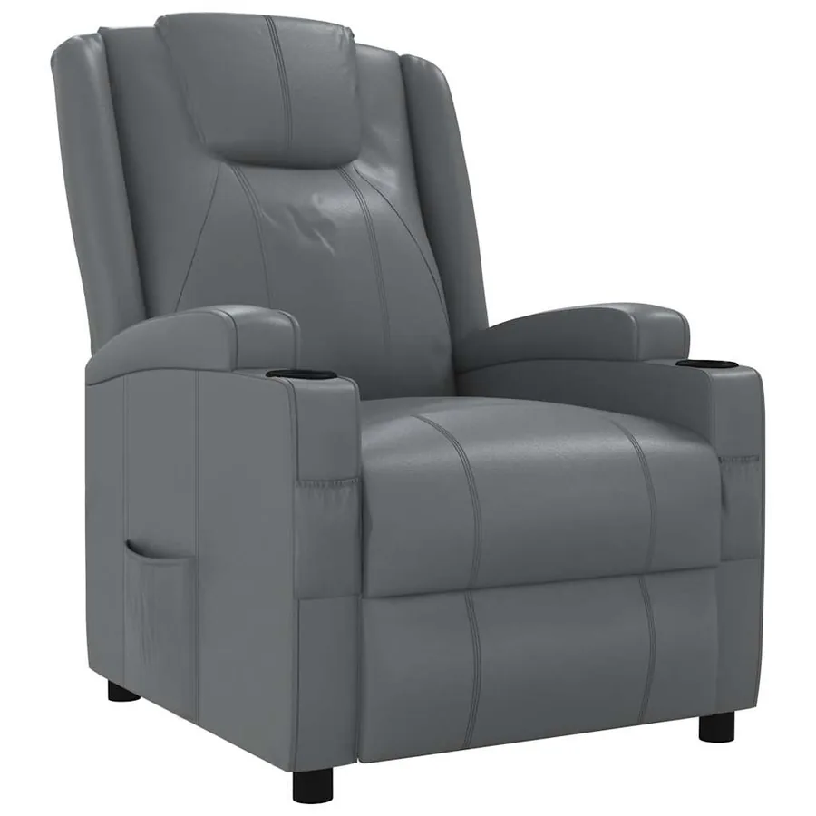 Fauteuil inclinable Gris Similicuir - 2