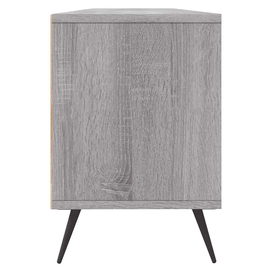Meuble TV sonoma gris 150x30x44,5 cm bois d'ingénierie - 7