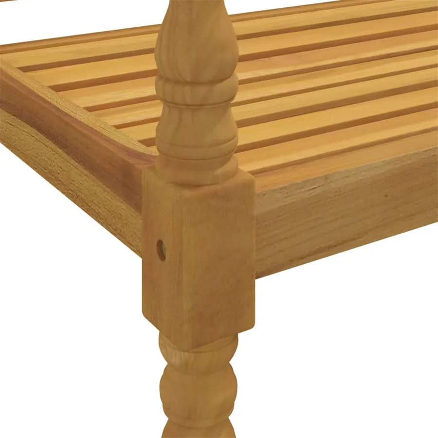Banc Batavia avec coussin anthracite 150 cm Bois de teck massif - 6