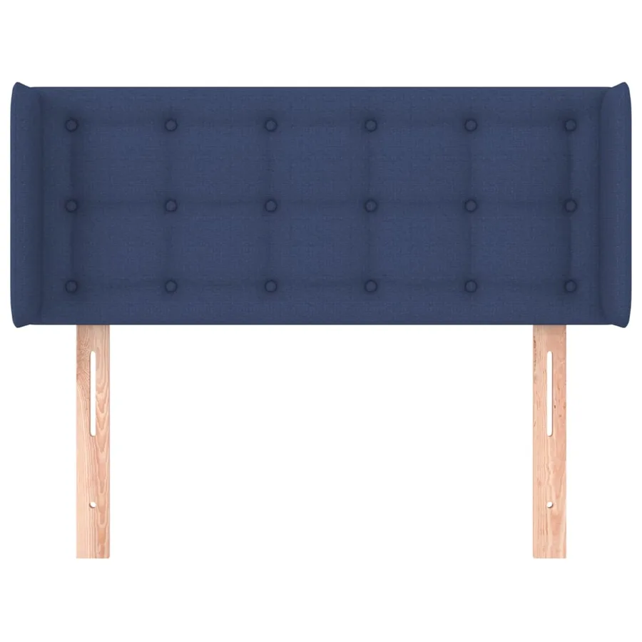 Tête de lit avec oreilles Bleu 103x16x78/88 cm Tissu - 3