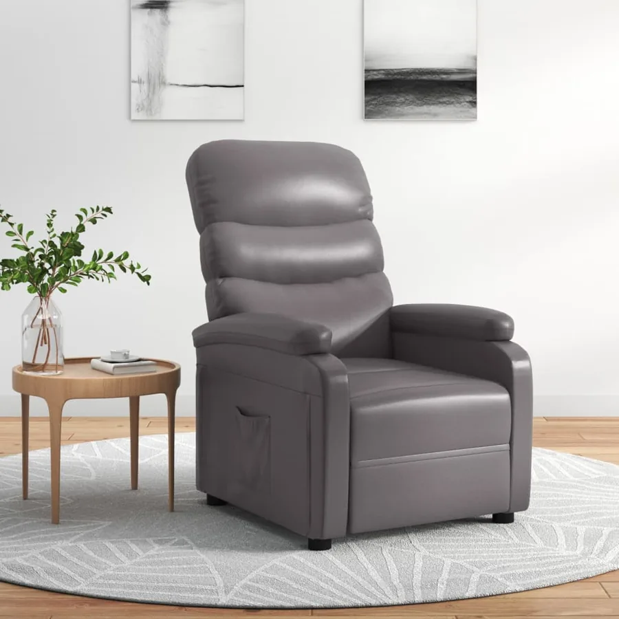 Fauteuil inclinable Gris Similicuir