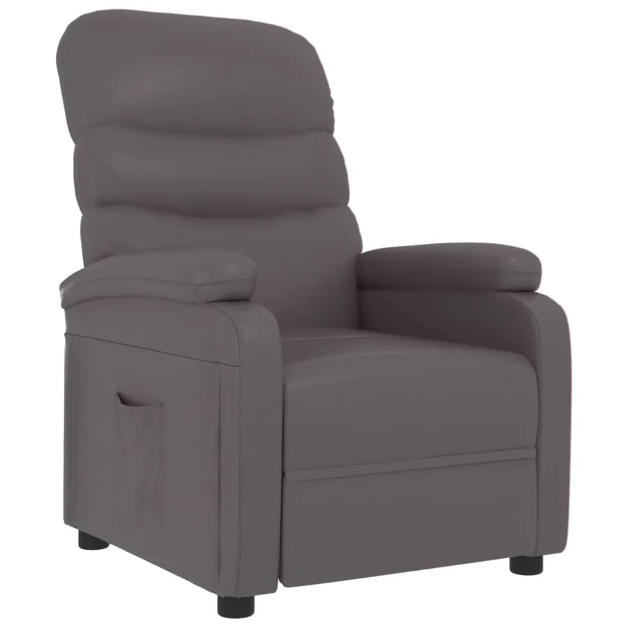 Fauteuil inclinable Gris Similicuir - 2