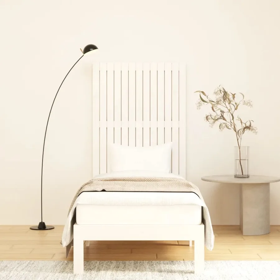 Tête de lit murale Blanc 82,5x3x110 cm Bois massif de pin - 3
