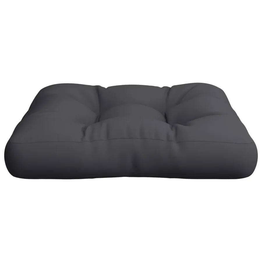 Coussin de palette noir 60x61,5x10 cm tissu - 5