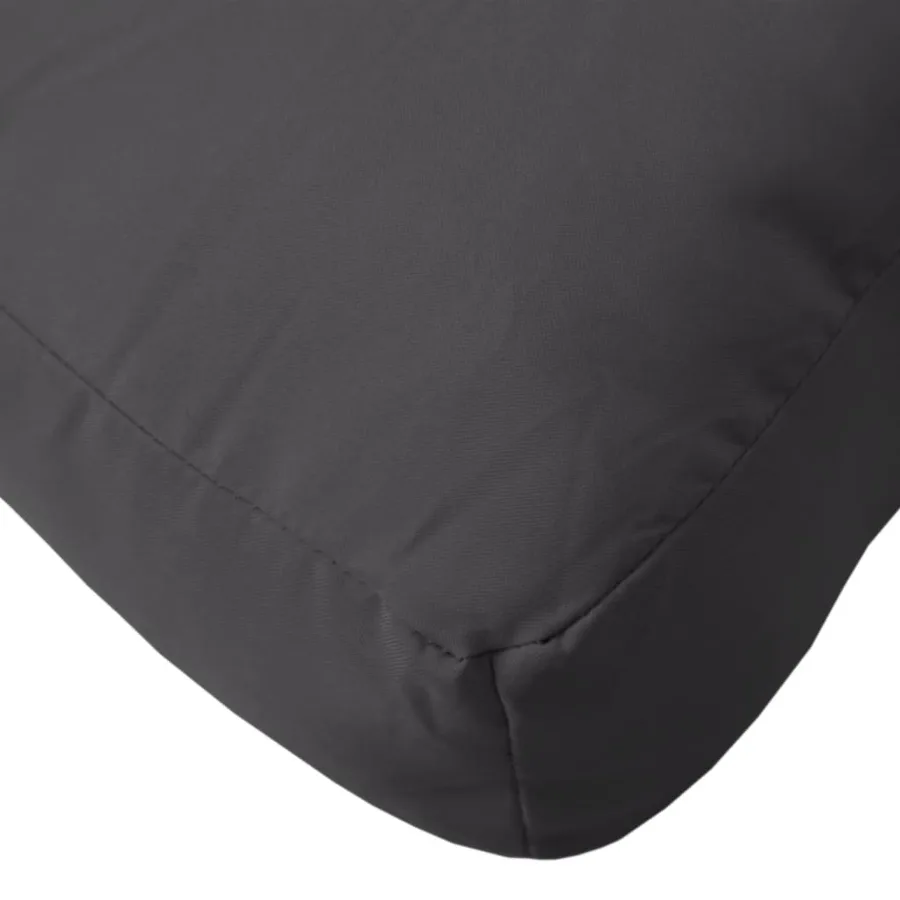 Coussin de palette noir 60x61,5x10 cm tissu - 8