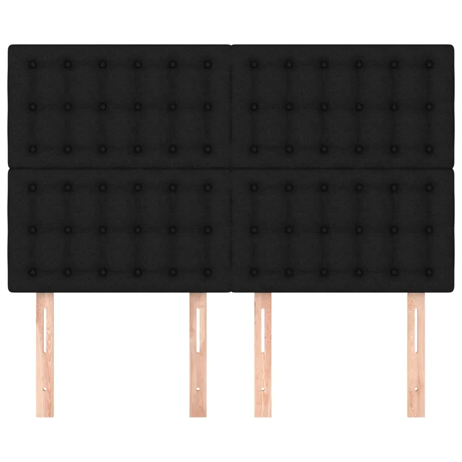 Tête de lit Noir 144x5x118/128 cm Tissu - 3