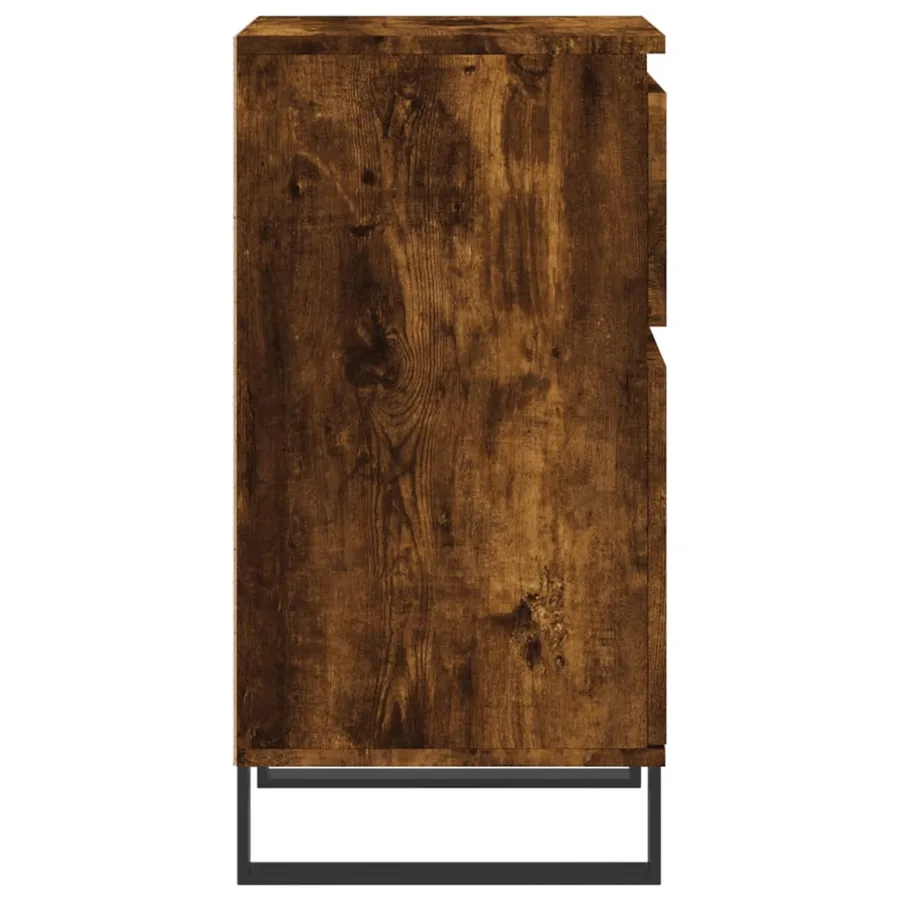 Buffet chêne fumé 40x35x70 cm bois d'ingénierie - 7
