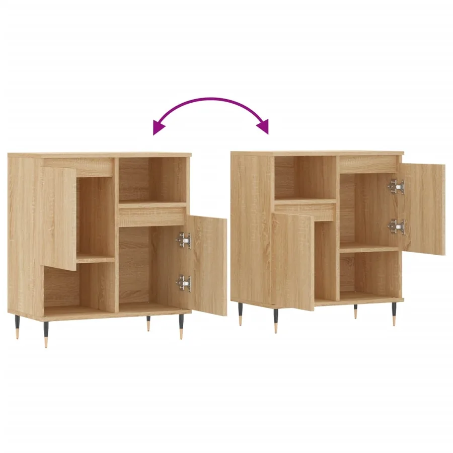 Buffet Chêne sonoma 60x35x70 cm Bois d'ingénierie - 9