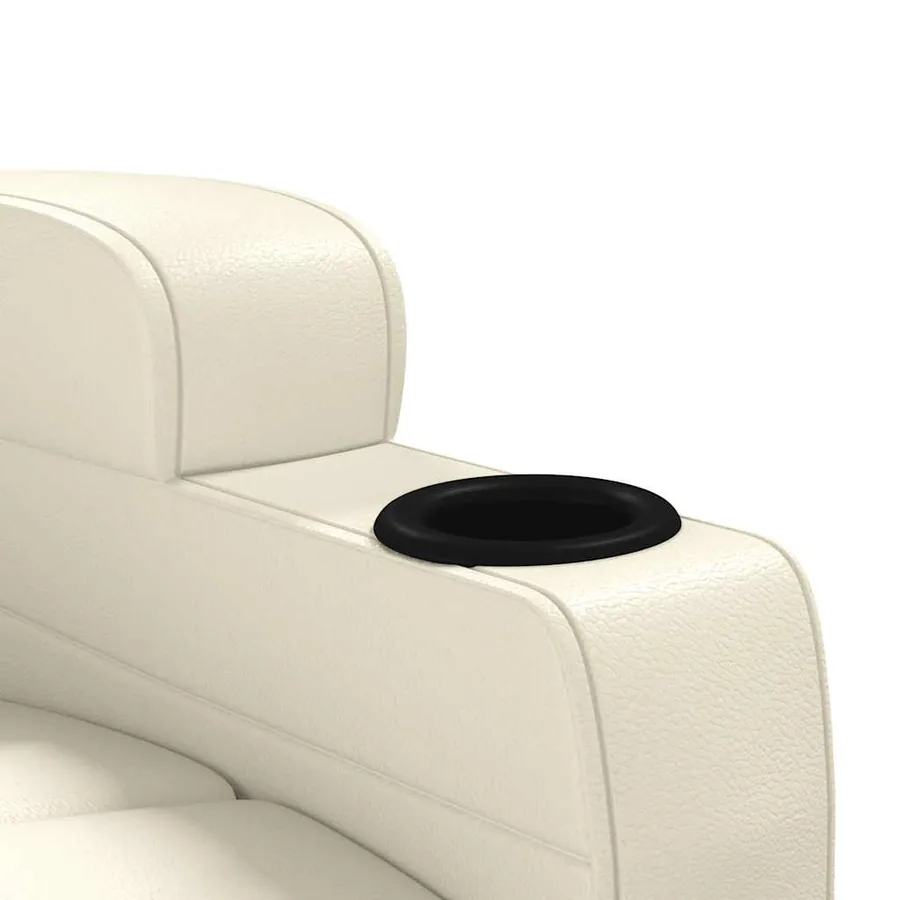 Fauteuil inclinable Blanc crème Similicuir - 7