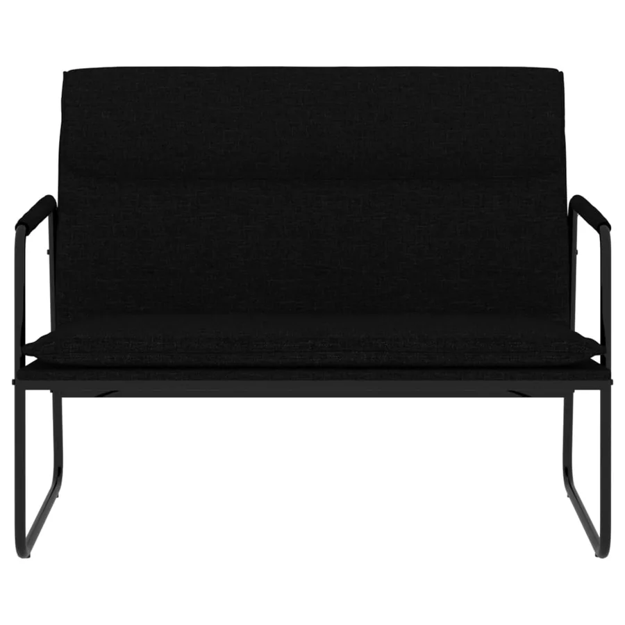 Banc Noir 100x64x80 cm Tissu - 3