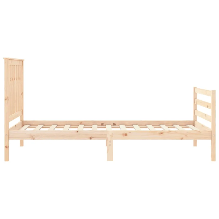 Cadre de lit sans matelas 100x200 cm bois massif - 6