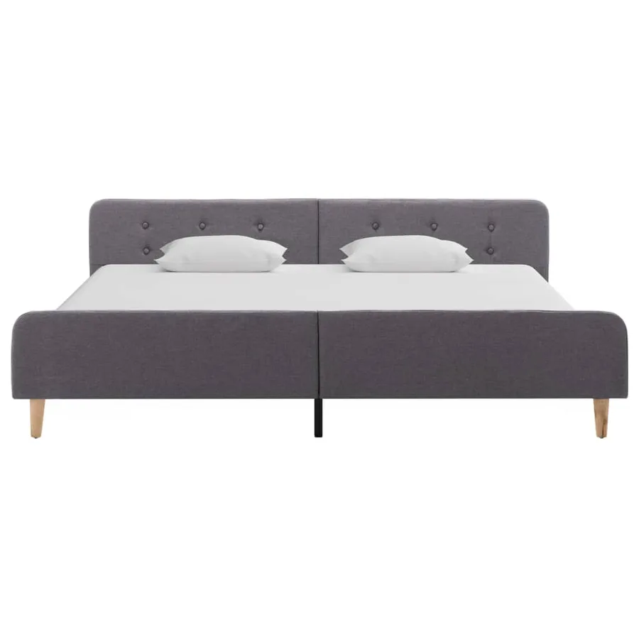 Cadre de lit Gris clair Tissu 180 x 200 cm - 3