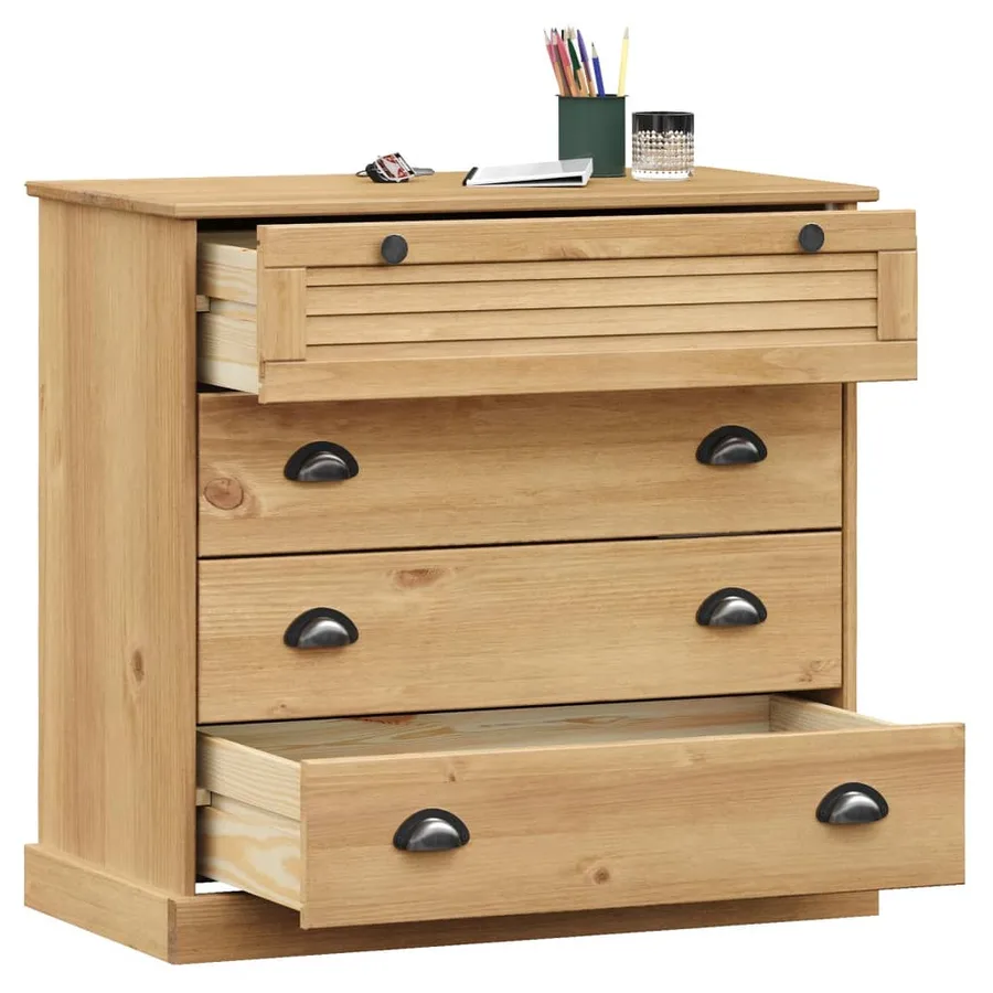 Commode VIGO 80x40x76 cm bois massif de pin - 3