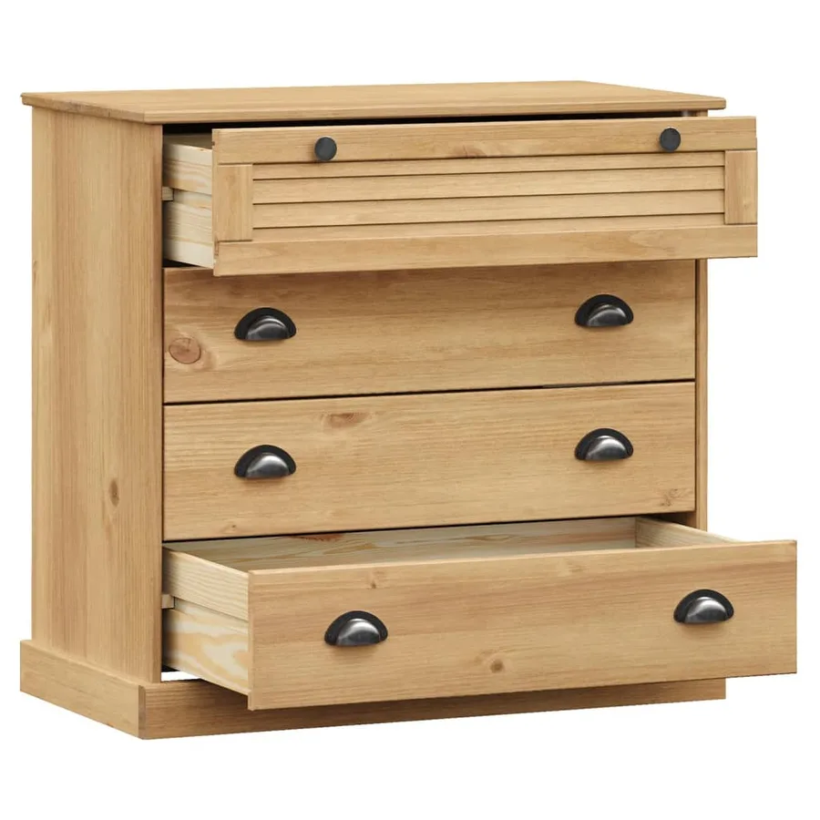 Commode VIGO 80x40x76 cm bois massif de pin - 5