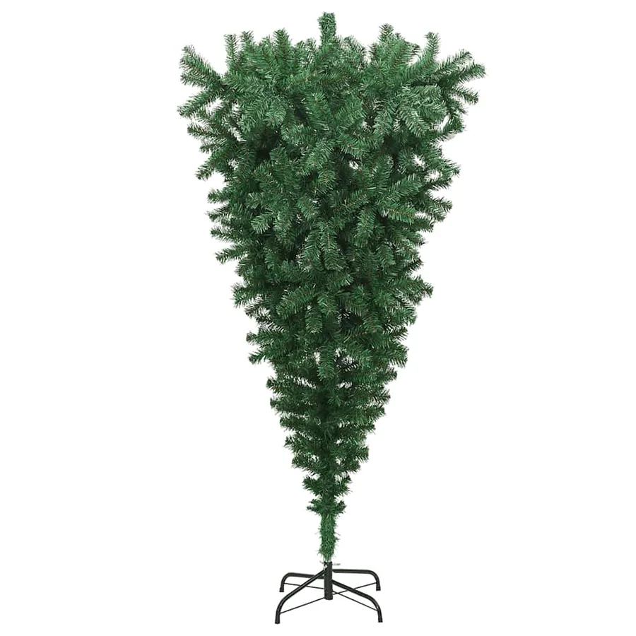 Sapin de Noël artificiel renversé avec support Vert 210 cm - 2