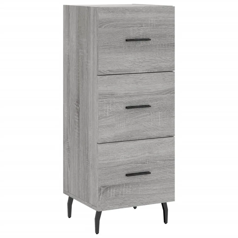 Buffet haut Sonoma gris 34,5x34x180 cm Bois d'ingénierie - 4