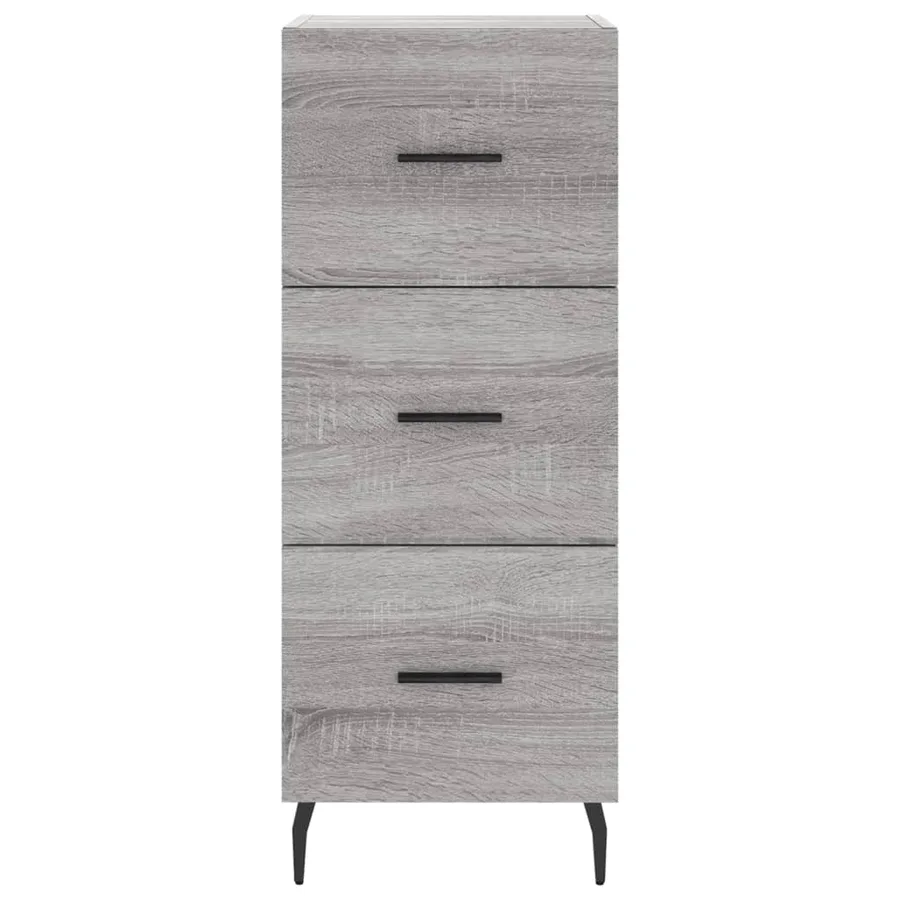 Buffet haut Sonoma gris 34,5x34x180 cm Bois d'ingénierie - 5
