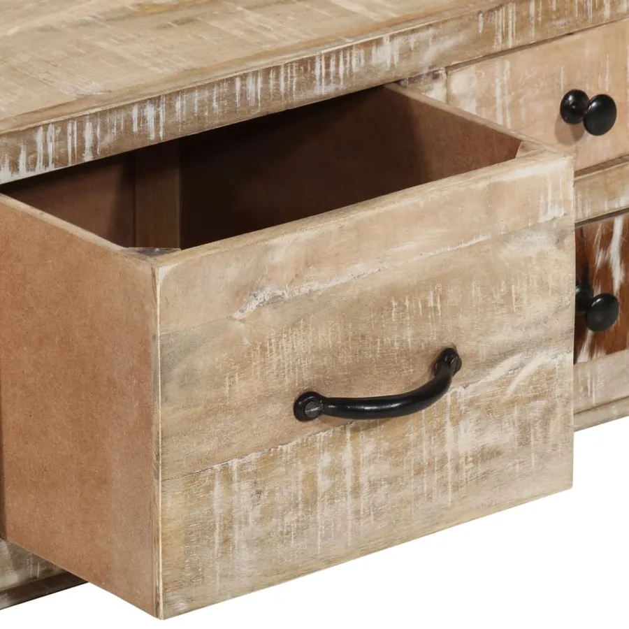 Table basse 90x60x30 cm Bois de manguier massif - 6