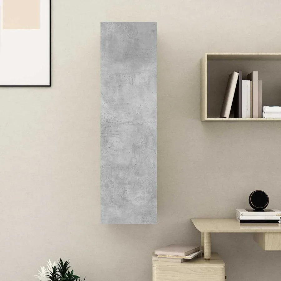 Meuble TV Gris béton 30,5x30x110 cm Bois d’ingénierie - 10