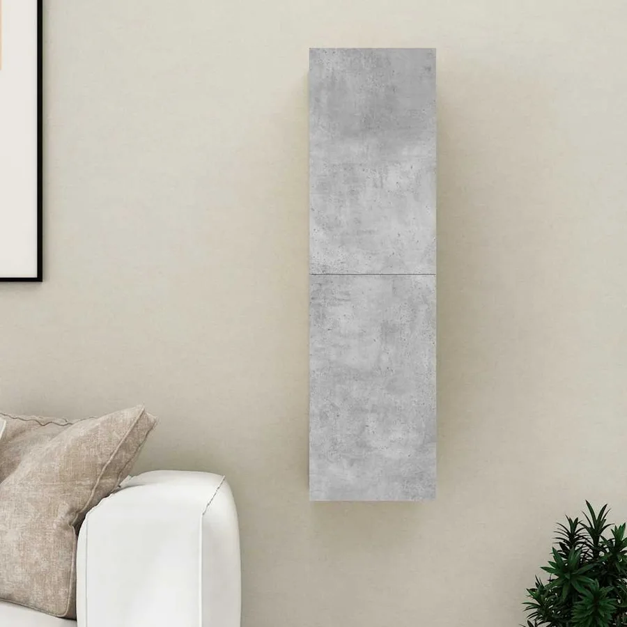Meuble TV Gris béton 30,5x30x110 cm Bois d’ingénierie - 11