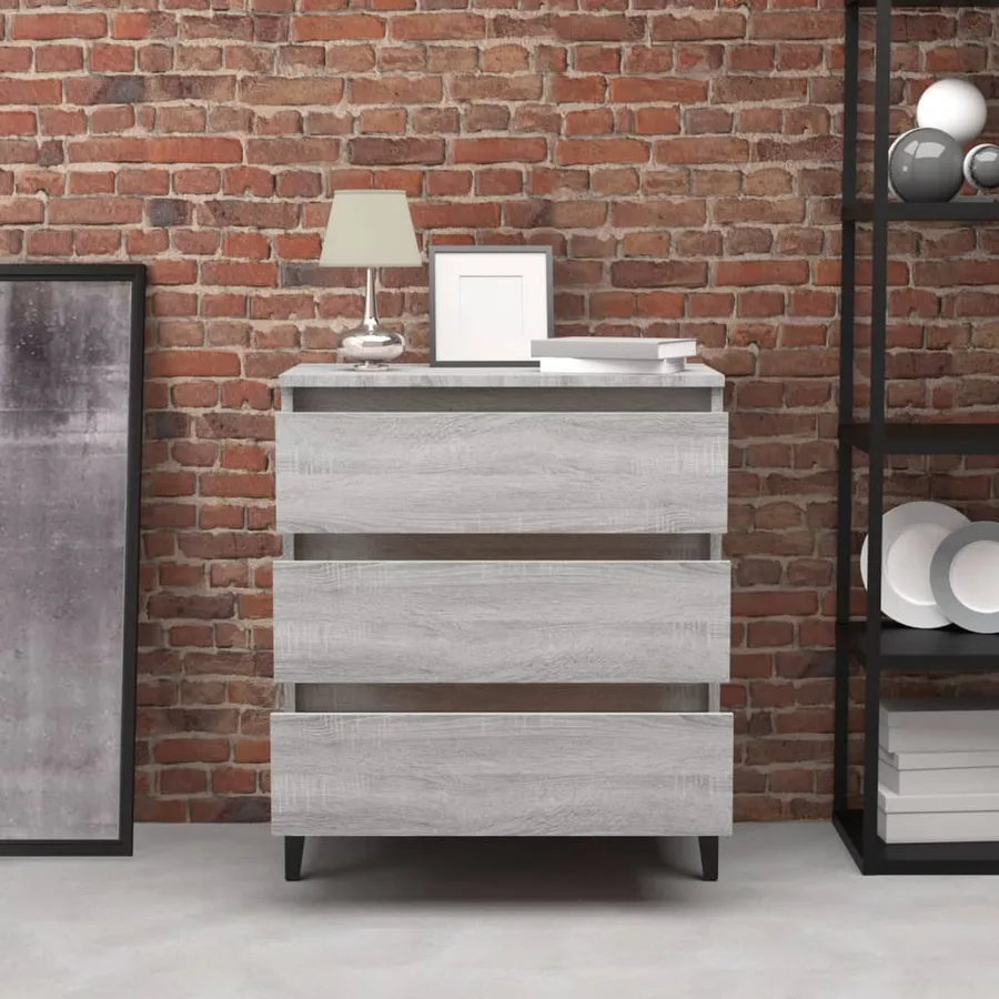 Buffet Sonoma gris 60x35x69 cm Bois d'ingénierie - 3