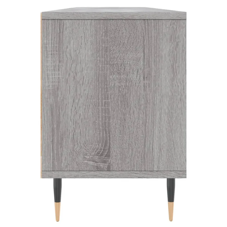 Meuble TV sonoma gris 150x30x44,5 cm bois d'ingénierie - 7