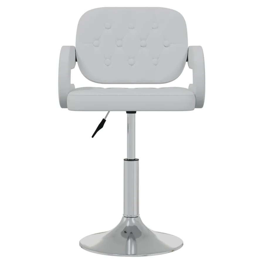Chaises pivotantes à manger lot de 2 blanc similicuir - 4