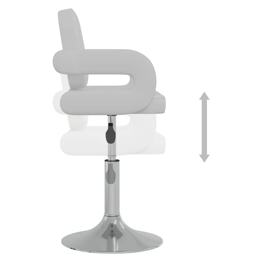 Chaises pivotantes à manger lot de 2 blanc similicuir - 7