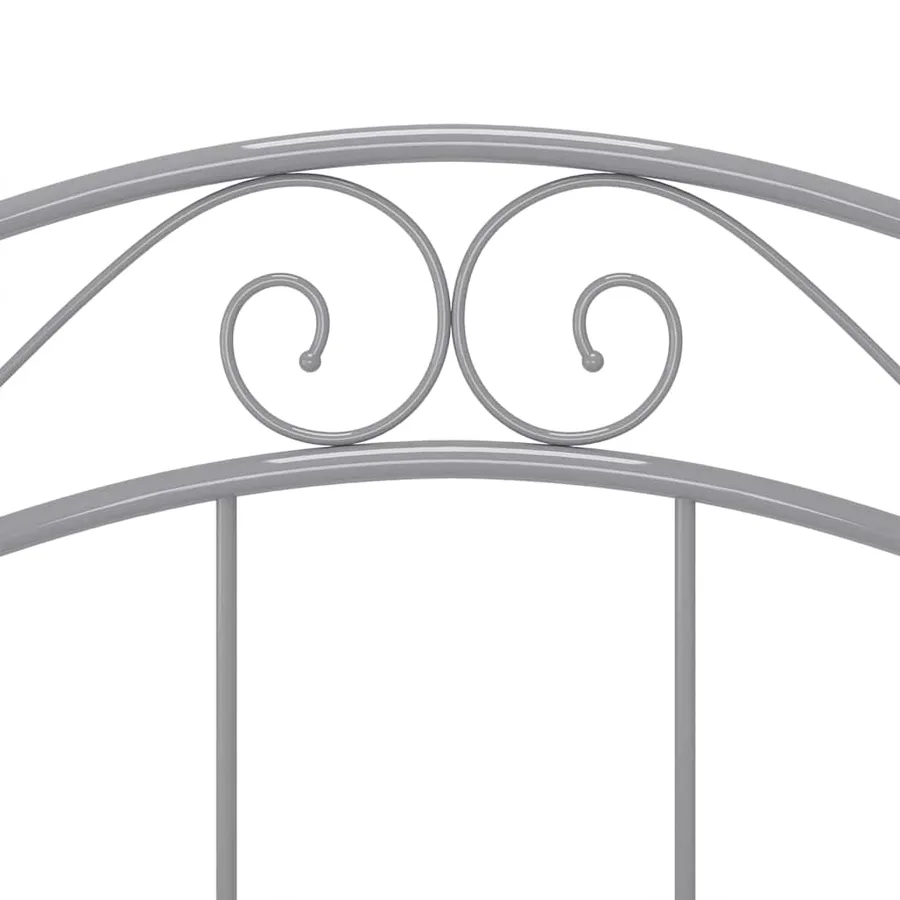 Cadre de lit sans matelas gris métal 100x200 cm - 7
