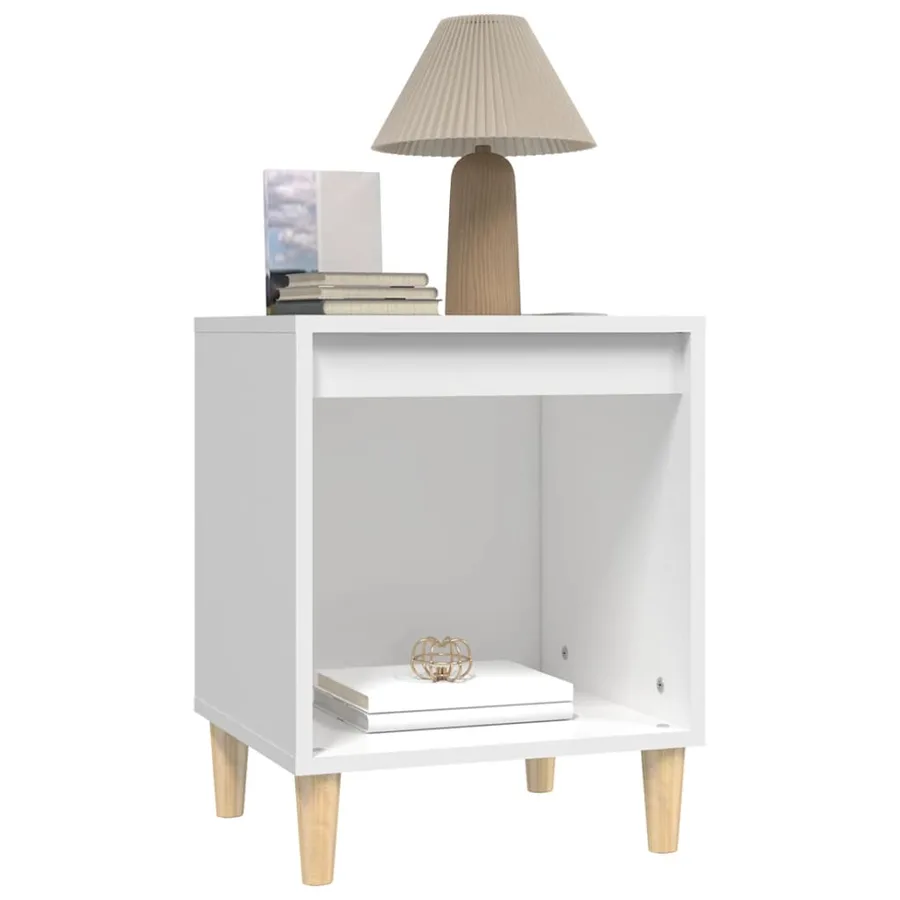 Tables de chevet 2 pcs Blanc 40x35x50 cm - 4