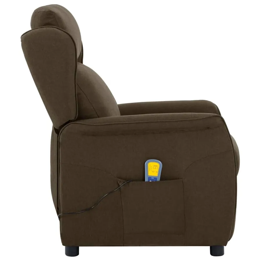 Chaise de massage Marron 93.5 x 67.5 x 101.5 cm tissu - 4
