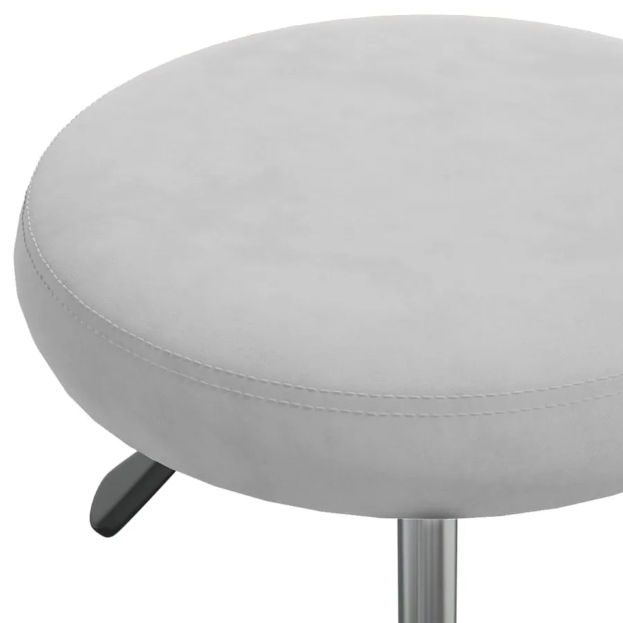 Chaise de salle à manger Gris clair Velours - 5