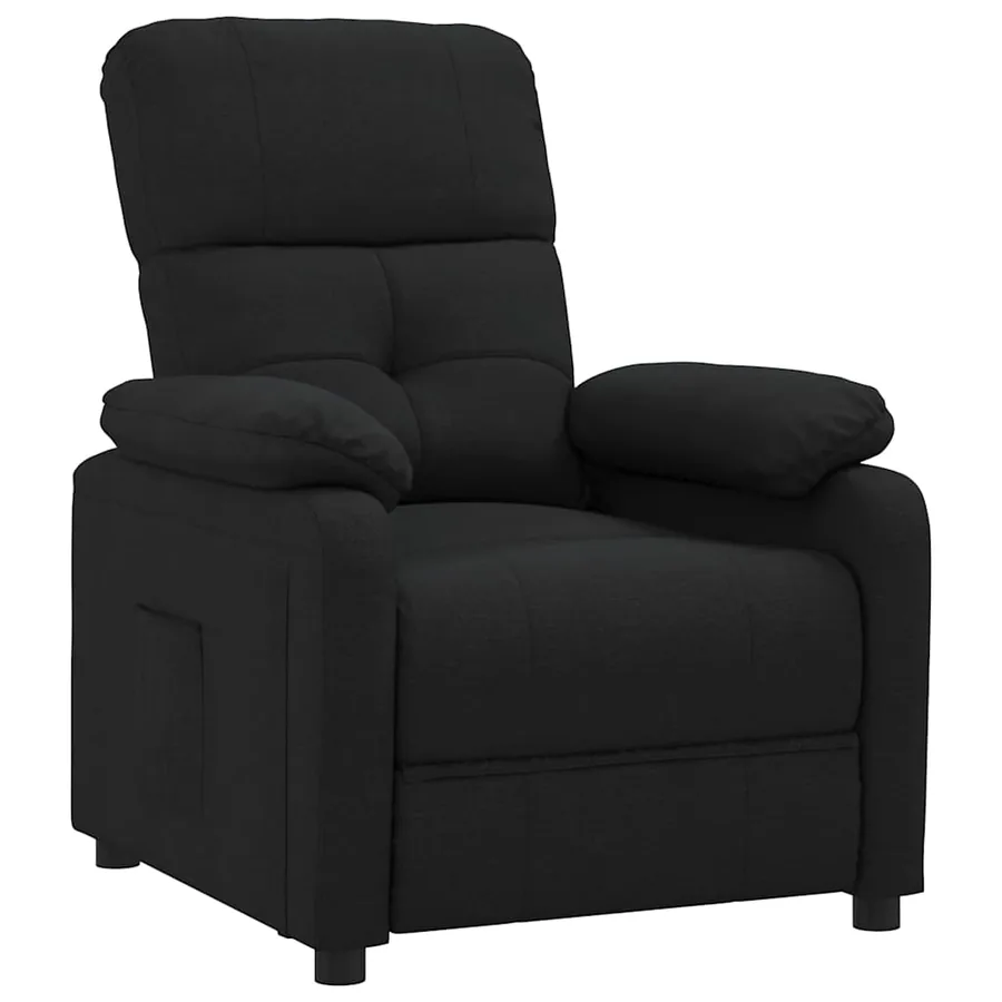 Fauteuil inclinable Noir Tissu - 2