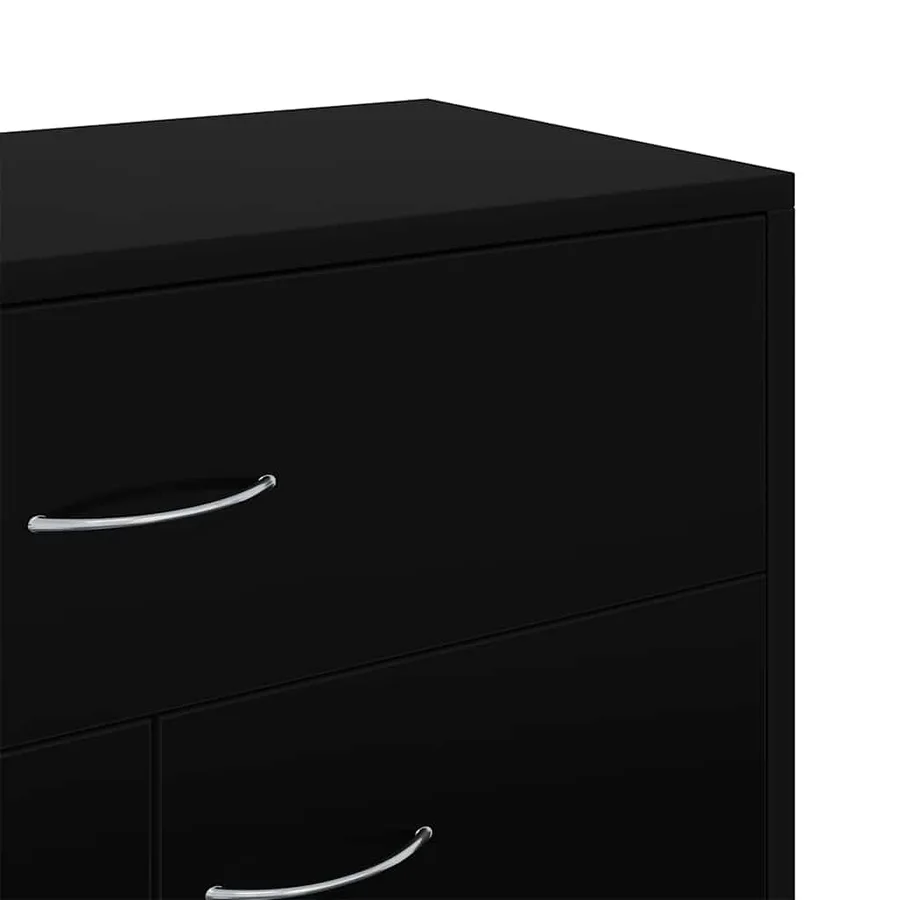 Buffet noir 60x30x75 cm bois d'ingénierie - 10