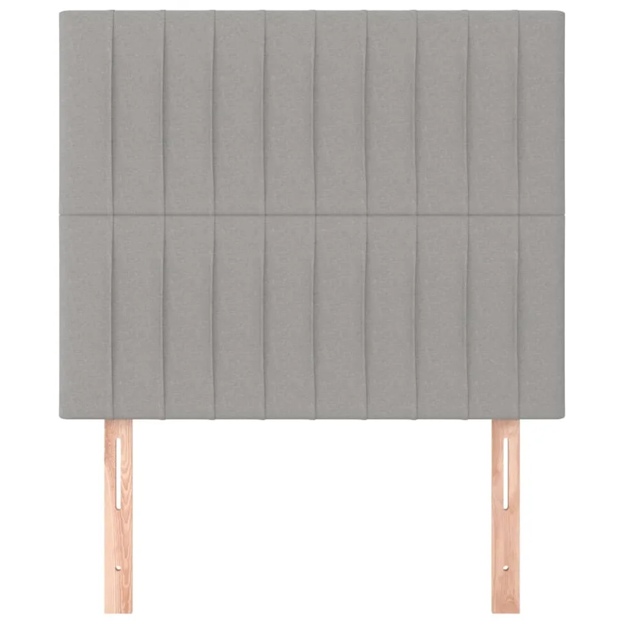 Tête de lit Gris clair 80x5x118/128 cm Tissu - 3