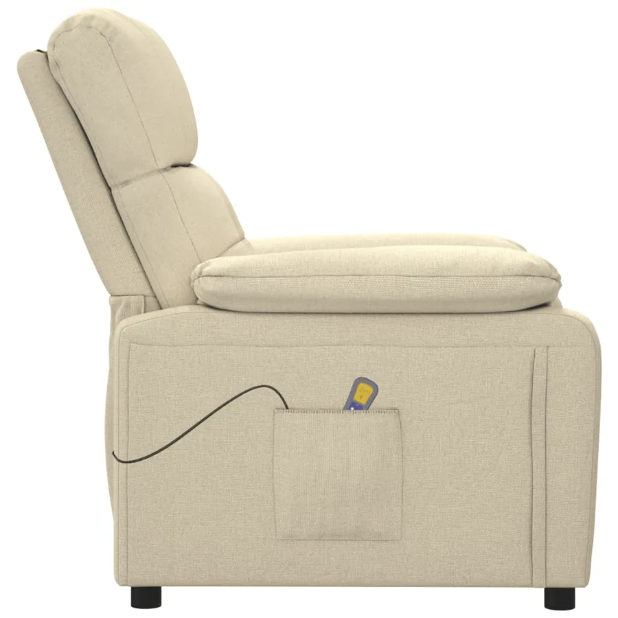 Fauteuil de massage Crème Tissu - 4