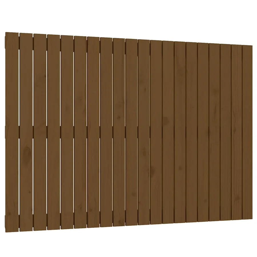 Tête de lit murale Marron miel 127,5x3x90 cm Bois massif de pin - 2