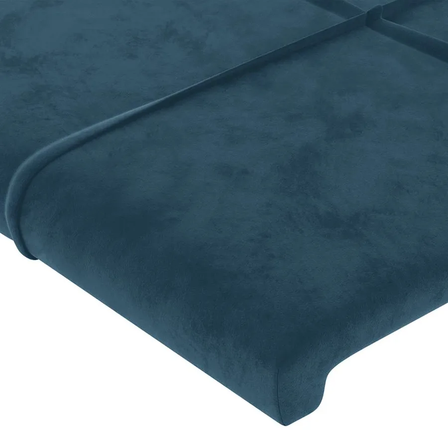 Têtes de lit Bleu foncé 144 x 5 x 78/88 cm Velours - 4