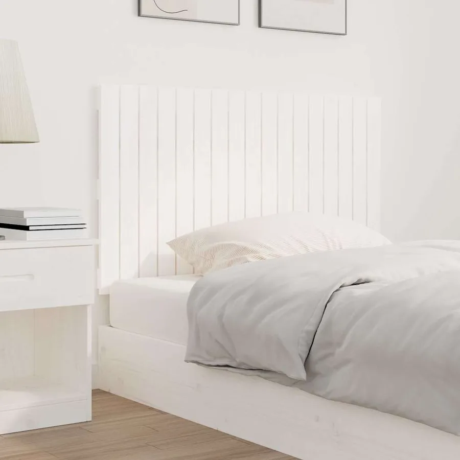 Tête de lit murale Blanc 108x3x60 cm Bois massif de pin - 3