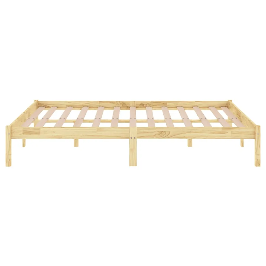 Cadre de lit sans matelas bois massif - 5