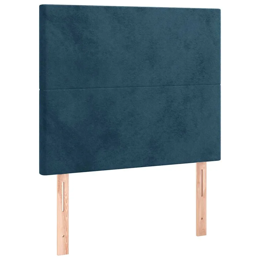 Cadre de lit sans matelas bleu foncé 80x200 cm velours - 9