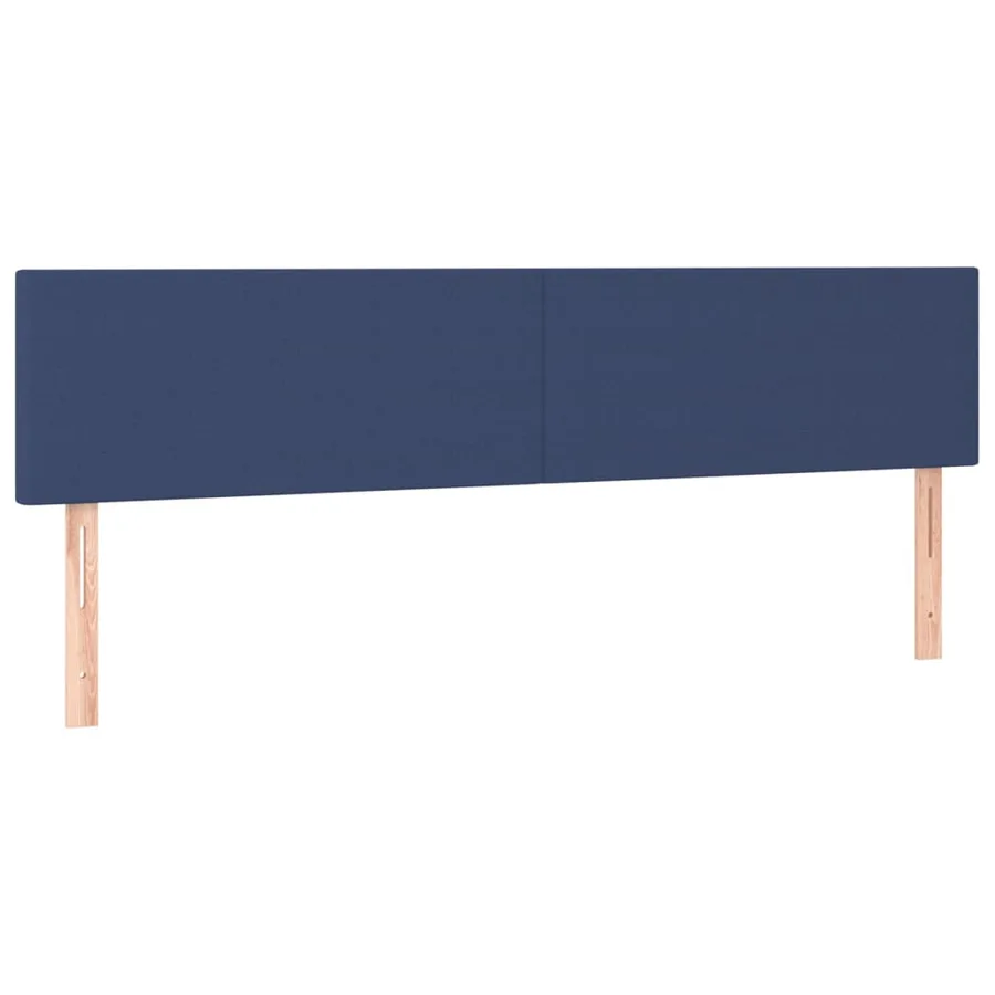 Sommier à lattes de lit avec matelas Bleu 200x200 cm Tissu - 6