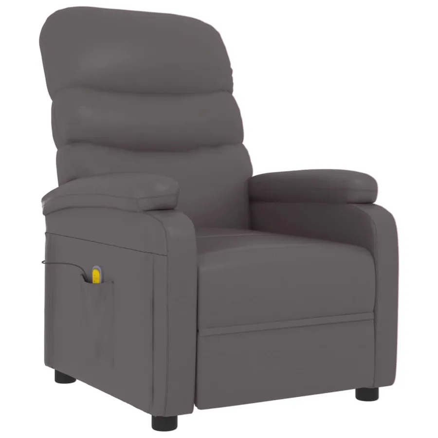Fauteuil de massage Gris Similicuir - 3