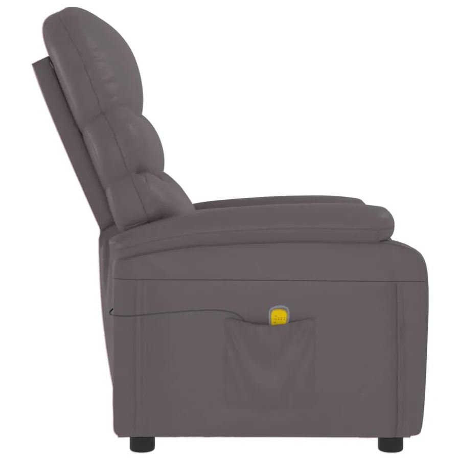 Fauteuil de massage Gris Similicuir - 5