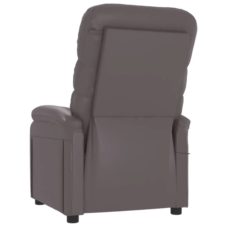 Fauteuil de massage Gris Similicuir - 6