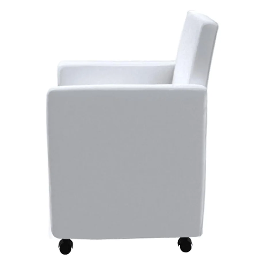 Chaises à manger lot de 4 blanc similicuir - 3