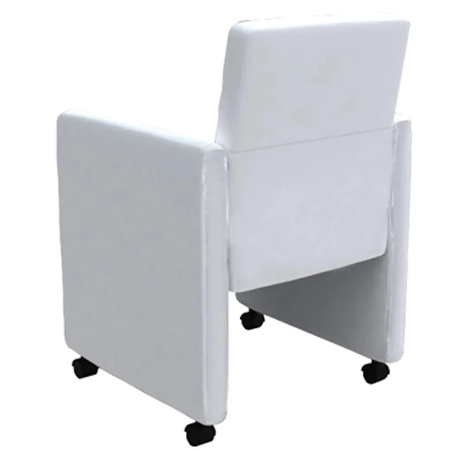 Chaises à manger lot de 4 blanc similicuir - 4