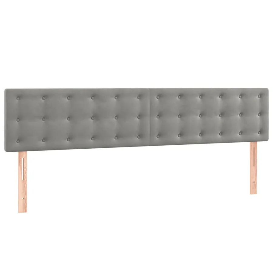Sommier à lattes de lit et matelas Gris clair 200x200cm Velours - 6