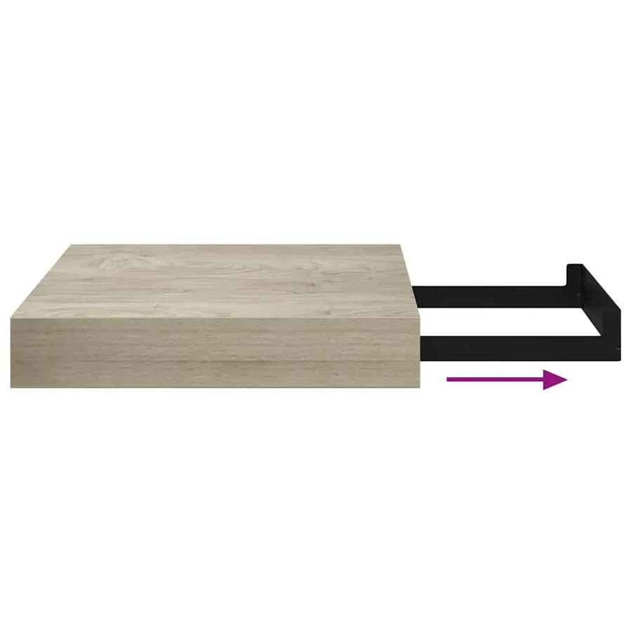 Étagères murales flottantes 4 pcs chêne 23x23,5x3,8 cm MDF - 11