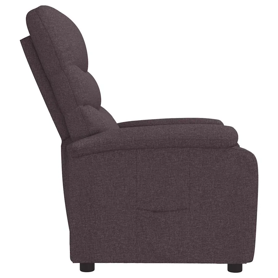 Fauteuil inclinable Marron foncé Tissu - 4